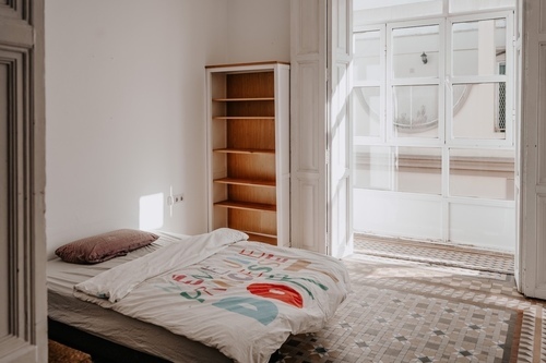 bright room in the old town of valencia
